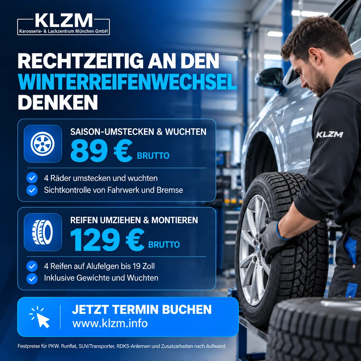 Winterreifenwechsel – aktueller KLZM Flyer