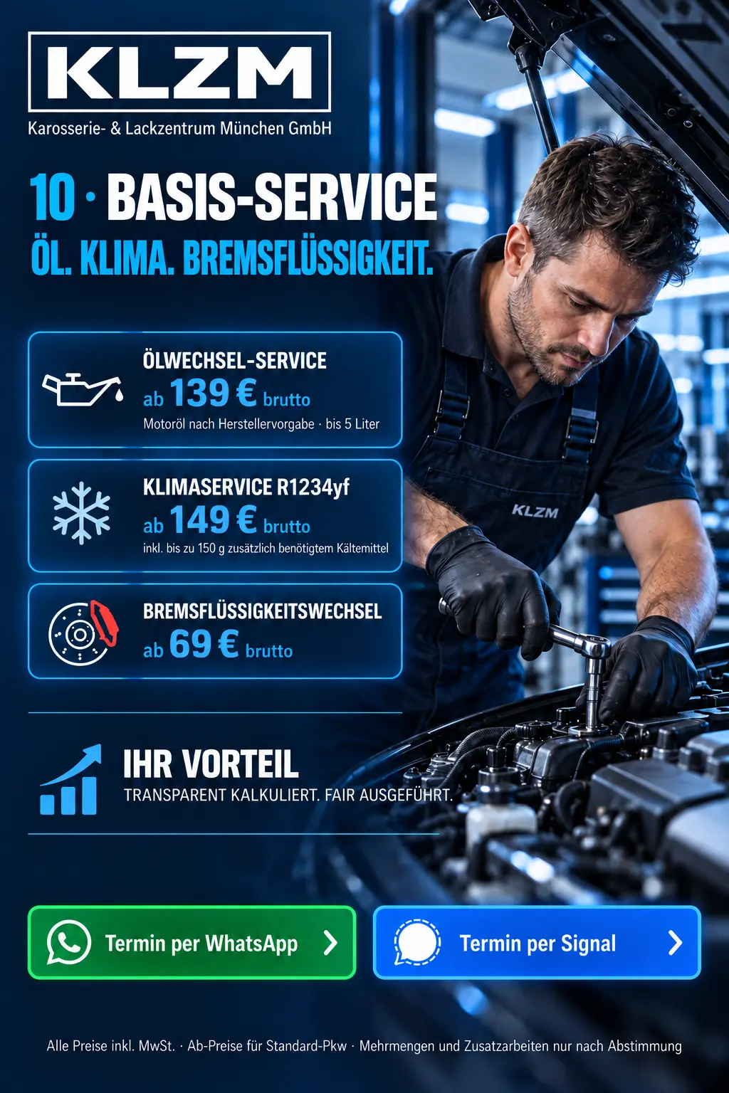 KLZM Basis-Service – aktueller KLZM Flyer